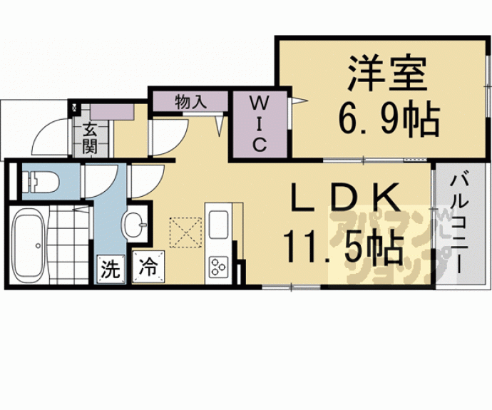 【カッツェ吉祥院】間取