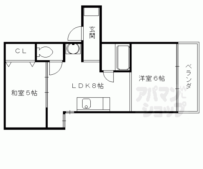 【コーポ墨染】間取