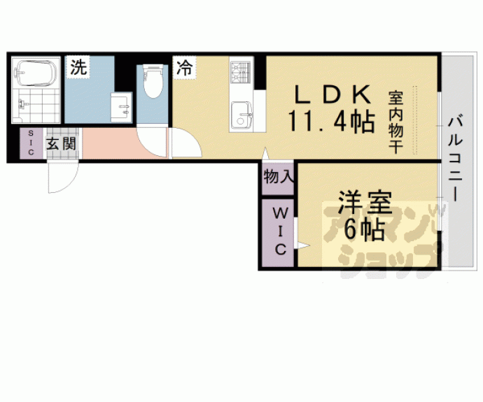 【ＧＲＡＭＭ御陵Ｂ】間取