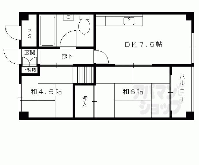 【コーポ木の実】間取