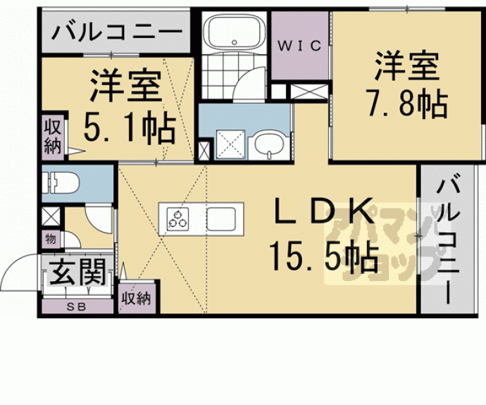 【フォルトゥーナ太秦面影】間取