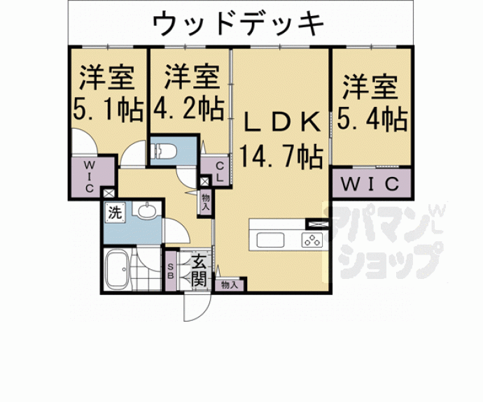 【シャーメゾングラン西京極】間取