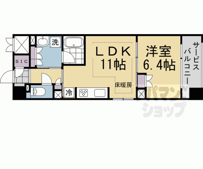 【サンメゾン京都堺町通ザ・テラス】間取