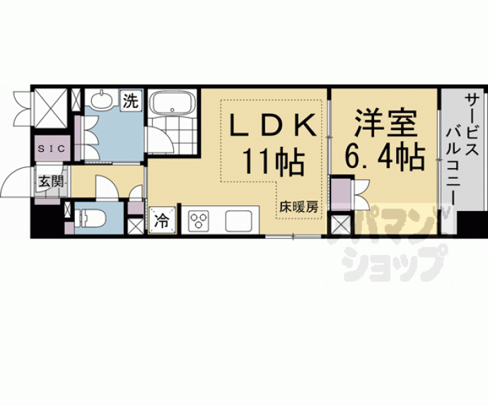 【サンメゾン京都堺町通ザ・テラス】間取