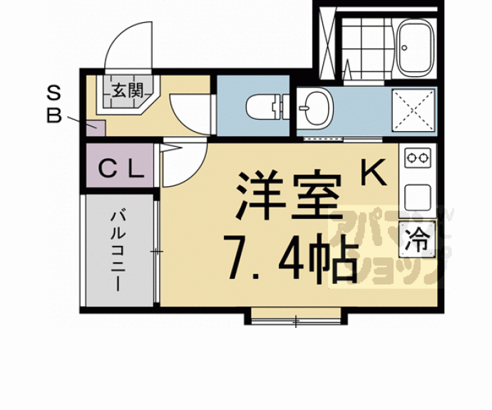 【アイランドヴィラ伏見稲荷】間取