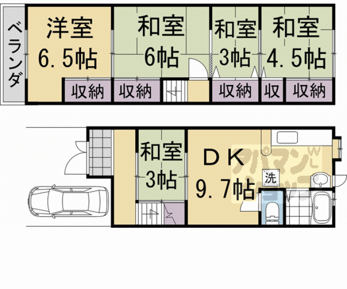 【高野泉町17-31貸家】間取