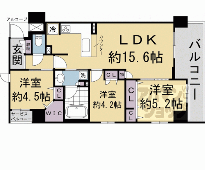 【プレサンスロジェ京都御所西】間取