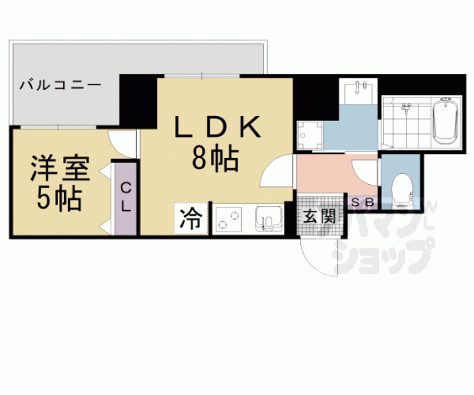 【サンクチュアリ山科三条】間取