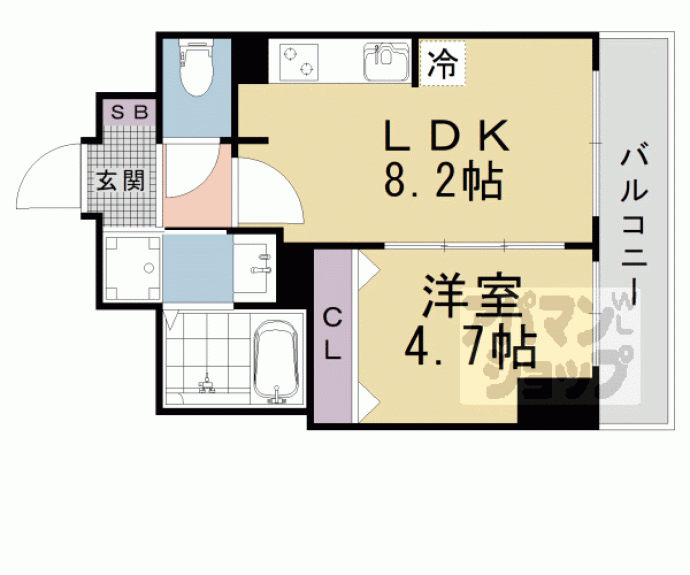 【サンクチュアリ山科三条】間取