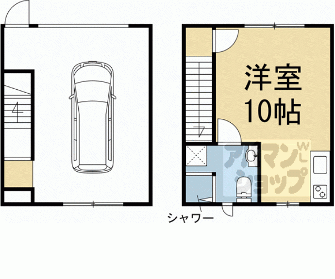 【ガレージハウス上賀茂】間取