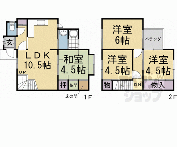 【小山東花池町２７－２貸家】間取