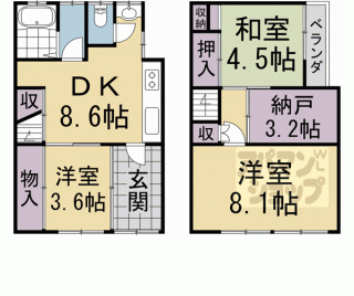 【上京区元真如堂町貸家】
