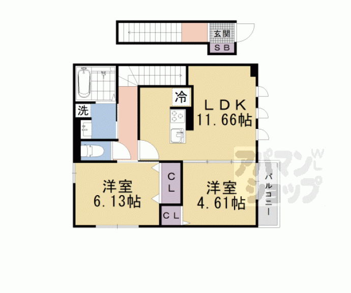 【フラン瀬田　Ａ棟】間取