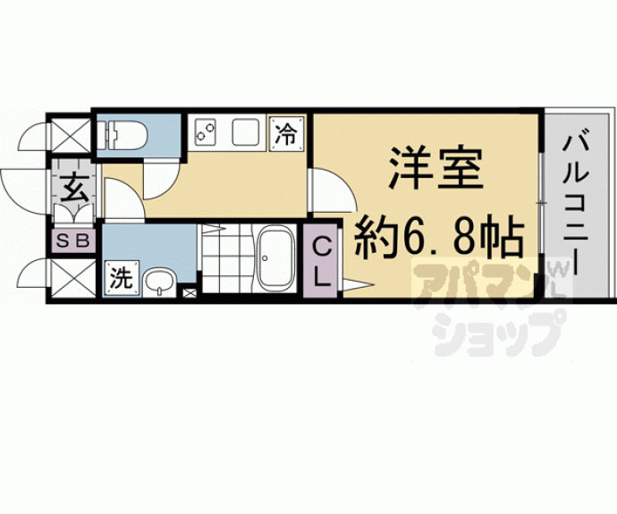 【ヴィラ四条大宮】間取