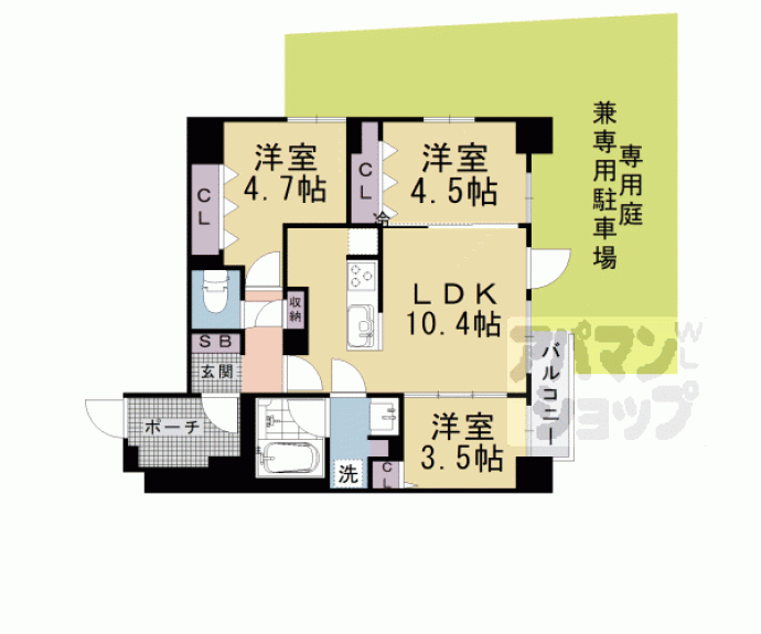 【ブランシエスタ山科大塚】間取