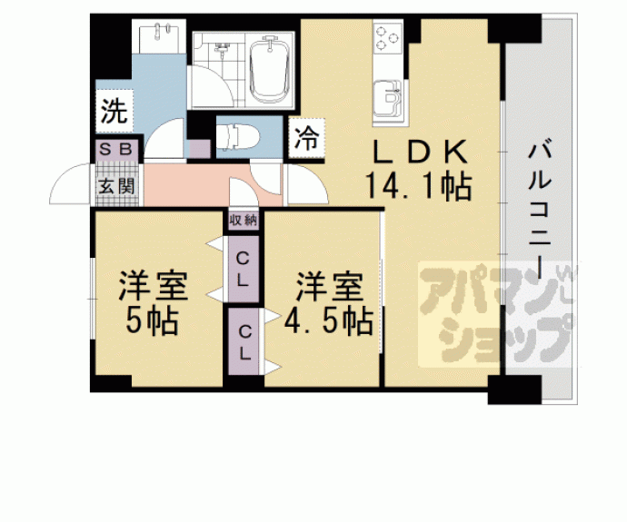 【ブランシエスタ山科大塚】間取