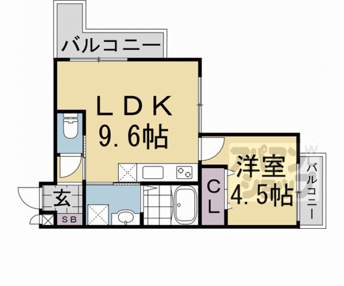 【プライベートレジデンス西院Ⅱ】間取