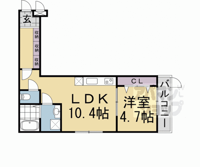 【プライベートレジデンス西院Ⅱ】間取