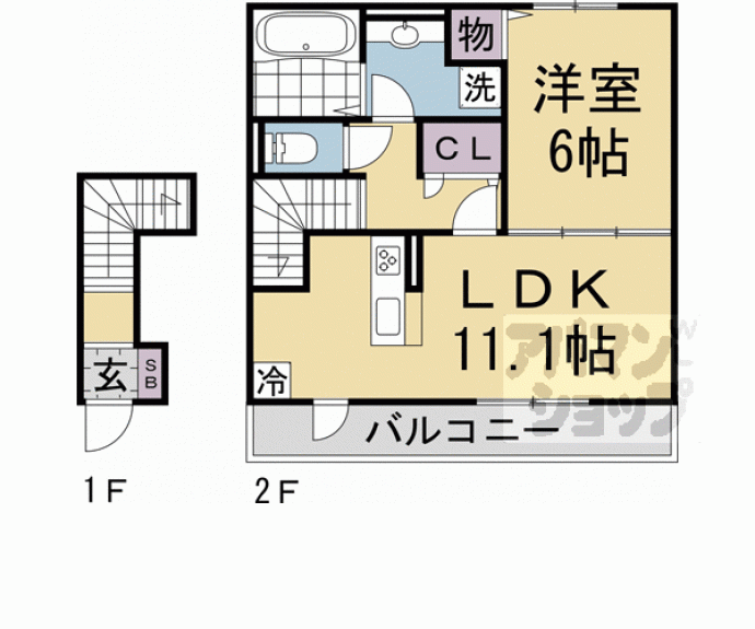 【ベルハイム西ノ京】間取