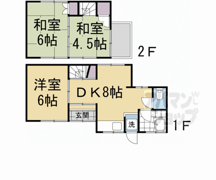 【一乗寺築田町８２貸家】間取