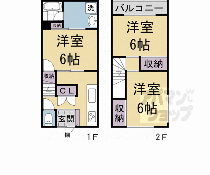 【上鳥羽北村山町　貸家】間取