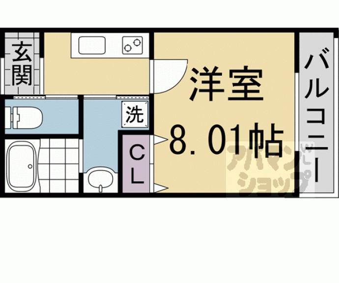 【ＭＥＳＡ　ＶＥＲＤＥ　京都西陣】間取