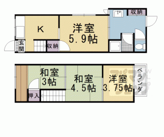 【神足１丁目貸家】