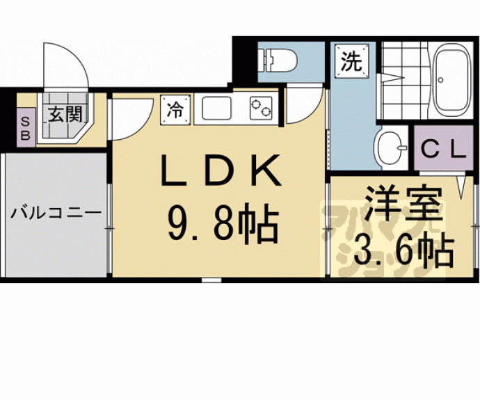 【ハーモニーテラス深草池ノ内町】間取