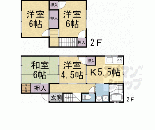 【下鴨夜光町２－１、３番地貸家】