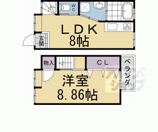 【一乗寺南大丸町７１貸家】