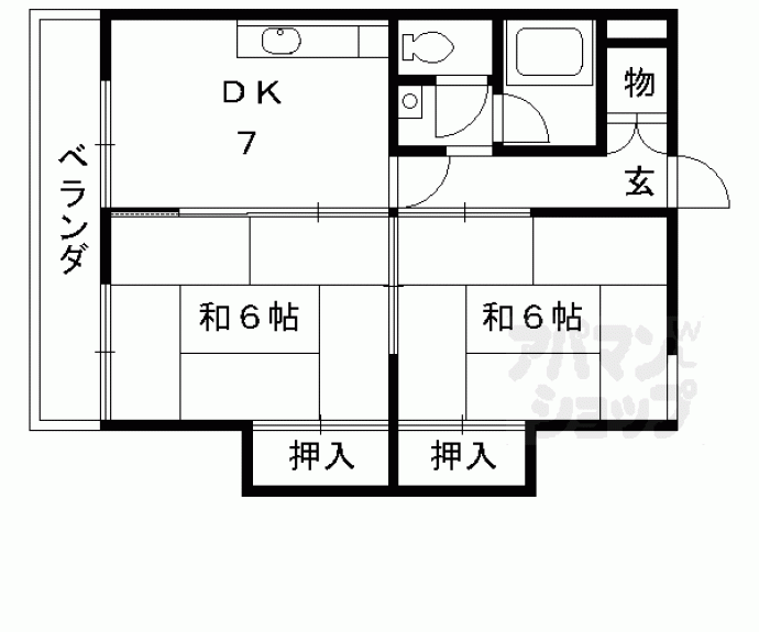 【レスポワール丹波橋】間取