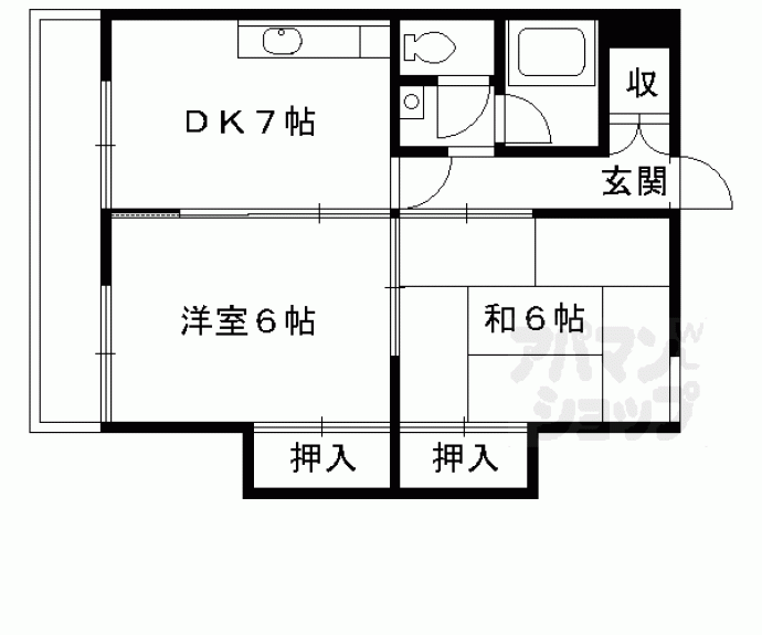 【レスポワール丹波橋】間取