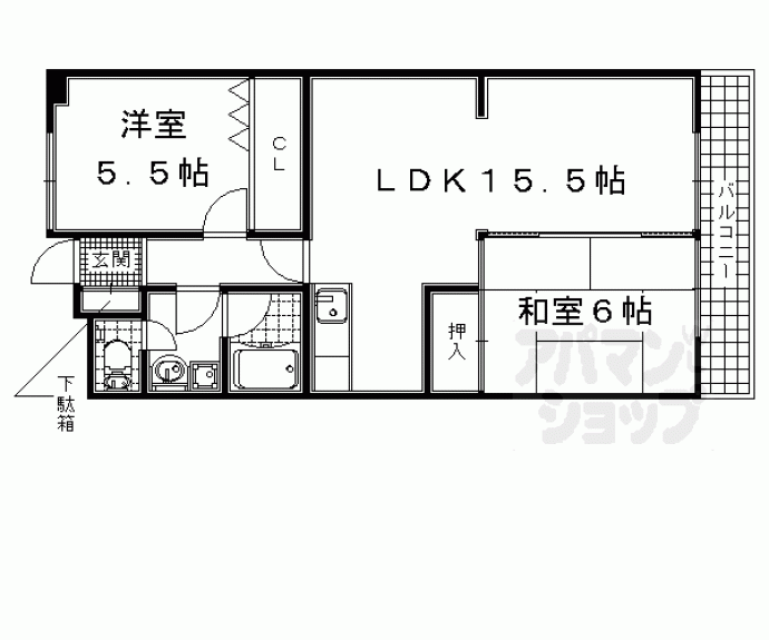 【コロニアル宇治】間取
