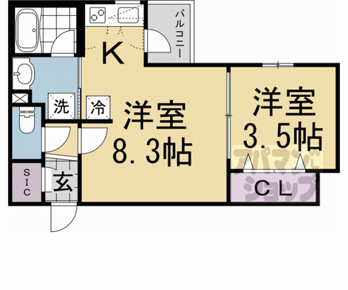 【ウェルスクエア京都智恵光院】間取