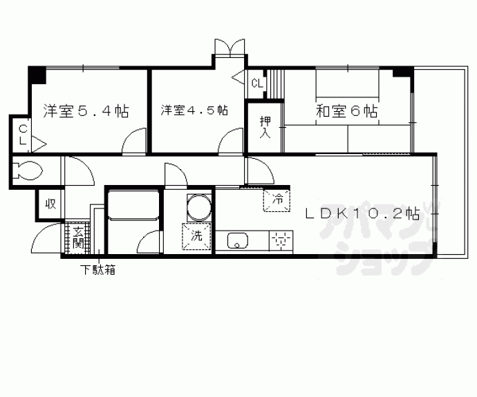 【ラポール桃山】間取