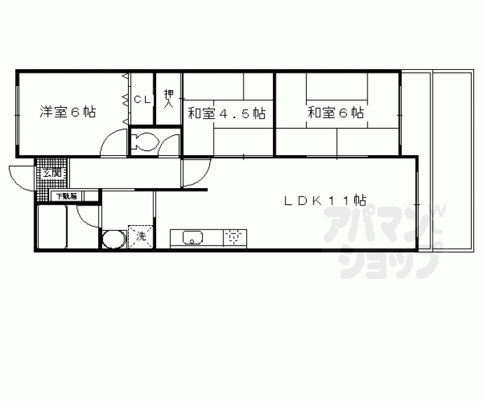 【グランドムール伏見北】間取