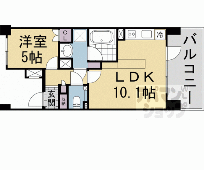 【ライオンズ鴨川東】間取