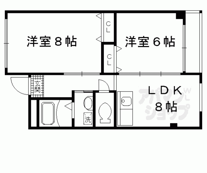 【コーポラス伏見】間取