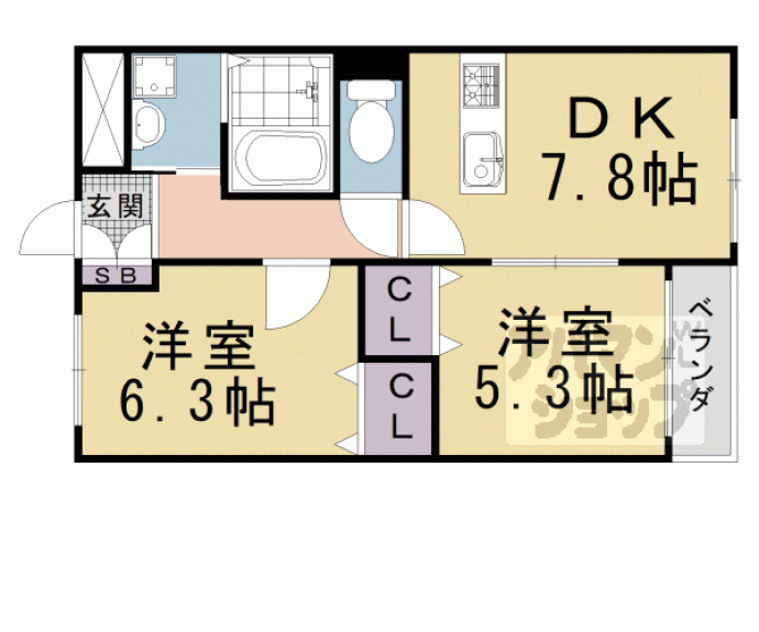 【コーポラス伏見】間取