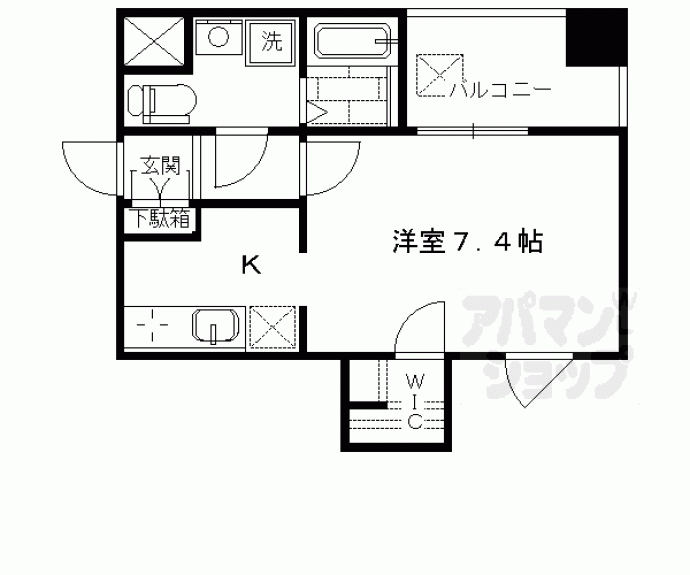【アクロス京都西大路】間取