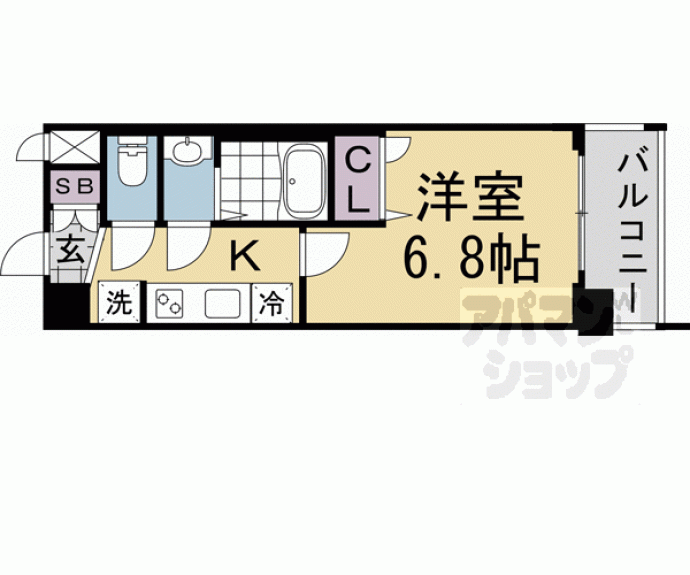 【ソルテラス京都西大路 郁】間取