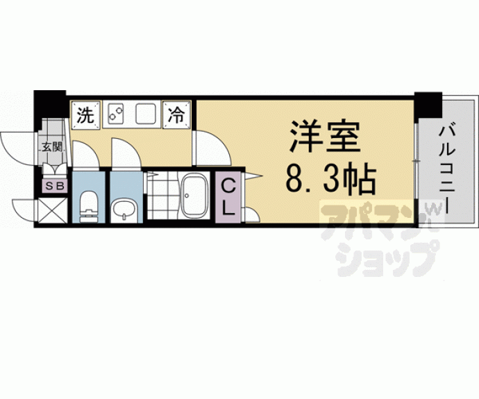 【ソルテラス京都西大路 郁】間取