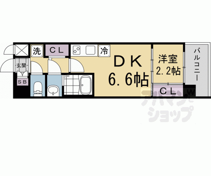 【ソルテラス京都西大路 郁】間取