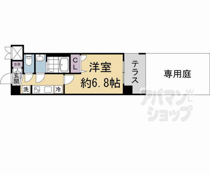 【ソルテラス京都西大路 郁】間取