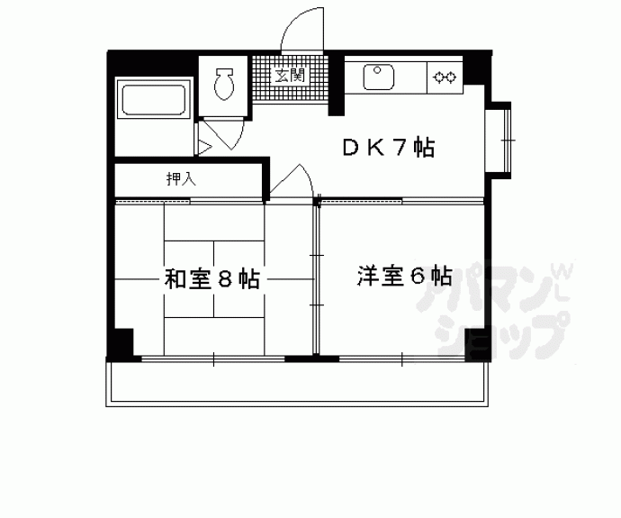 【アビタシオン南桃山】間取
