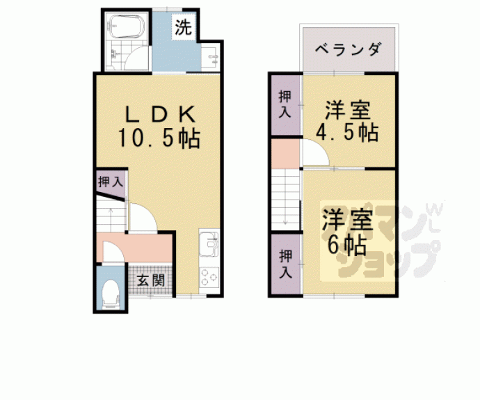 【イースト西野２９番館】間取