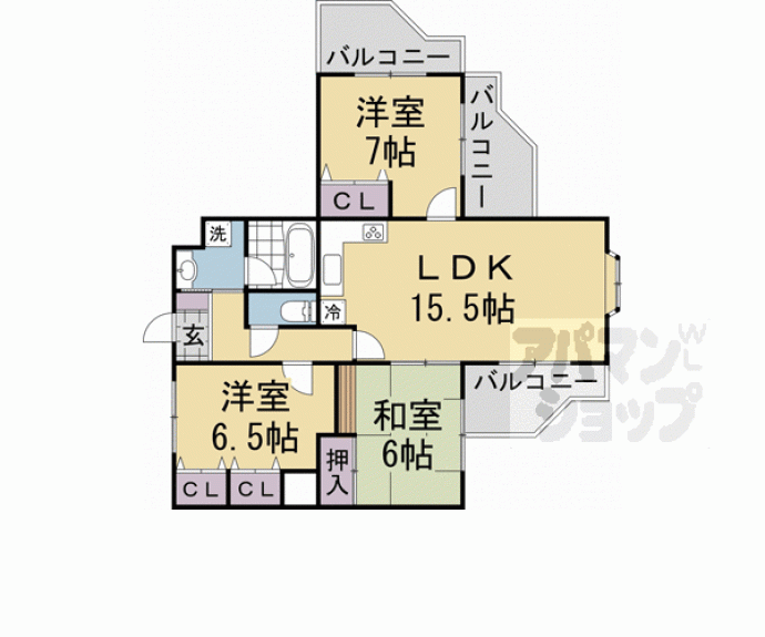 【Ｇｒａｎ　Ｐｉｎｏ伏見桃山】間取