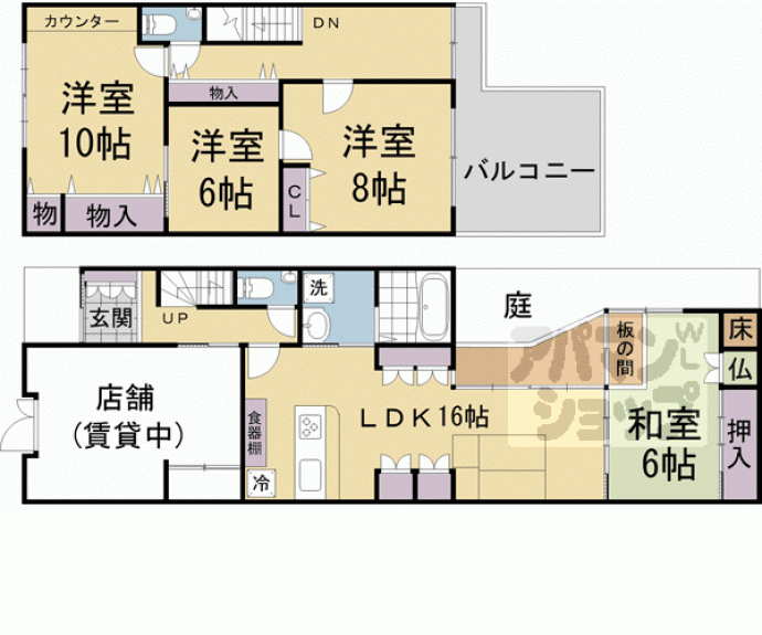 【紫竹西高縄町４－１貸家】間取