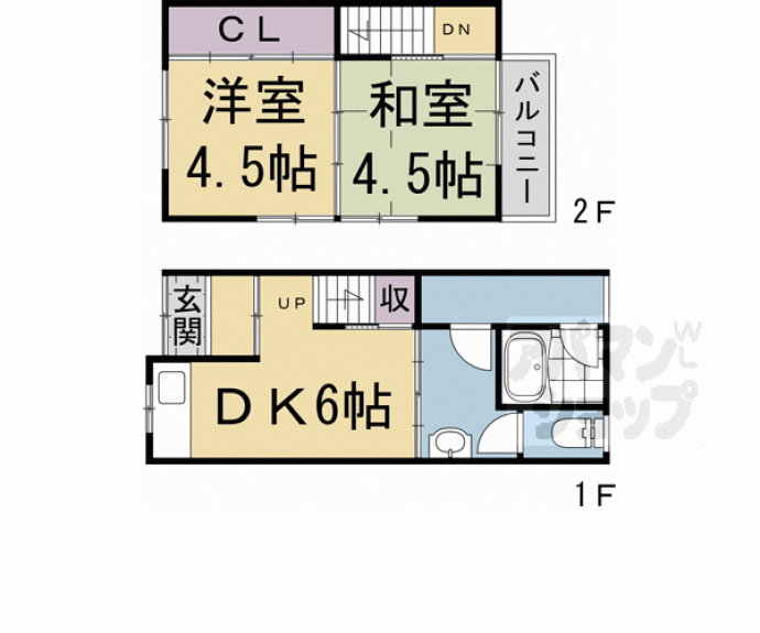 【紫野南舟岡町４４－１８貸家】間取