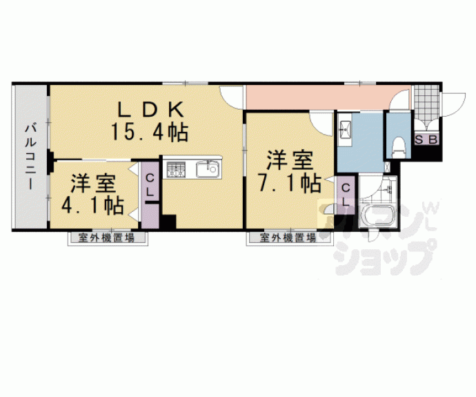 【シャーメゾン洛央】間取